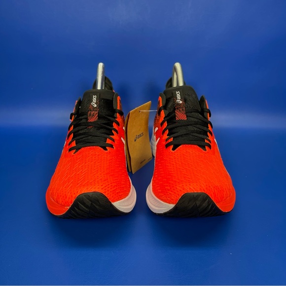 NEW Asics Magic Speed Athletic Running Shoes Sunrise Red White - Picture 3 of 9